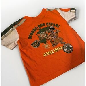 Vtg 2005 Scooby Doo Shirt Boys Size 2 T Orange Safari Cartoon Network